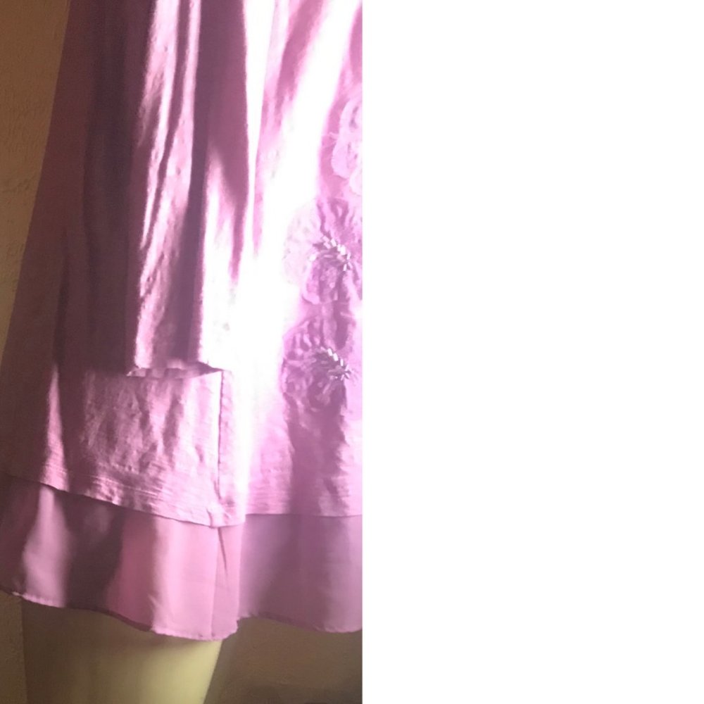 LOGO Lori Goldstein NWOT Lavender Knit Long Tunic - Picture 4 of 6